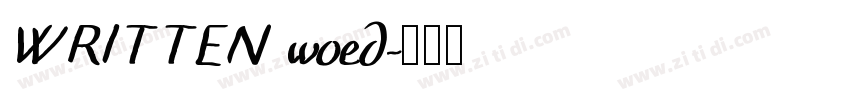 WRITTEN woed字体转换